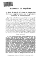 La durée du travail et le taux de rémunération des heures supplémentaires dans les principales industries de Grande-Bretagne
