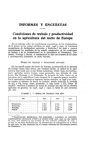 Condiciones de trabajo y productividad en la agricultura del norte de Europa