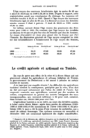 Le crédit agricole et artisanal en Tunisie