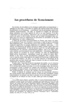 Les procédures de licenciement