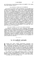 La vie syndicale patronale