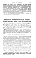 A report on the practicability of national health insurance in the Union of South Africa