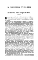 Le coût de la vie et les prix de détail