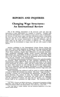 Changing wage structures: an international review