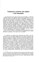 Tendencias recientes del empleo y del desempleo