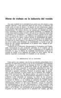 Horas de trabajo en la industria del vestido