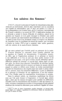 Les salaires des femmes