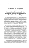 Comparaison internationale des traitements et de la durée du travail dans la fonction publique