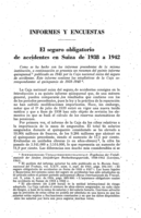 El seguro obligatorio de accidentes en Suiza de 1938 a 1942