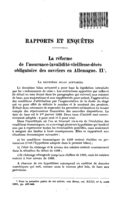 La réforme de l'assurance-invalidité-vieillesse-décès obligatoire des ouvriers en Allemagne: II