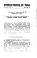 "Una nueva estructura de la seguridad social": trabajos de la Conferencia Interamericana de seguridad social de Santiago de Chile