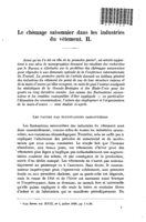 Le chômage saisonnier dans les industries du vêtement: II