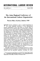The Asian Regional Conference of the International Labour Organisation: Nuwara Eliya (Ceylon), January 1950