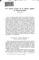 Les aspects sociaux de la réforme agraire en Tchécoslovaquie: [II]