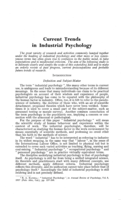 Current trends in industrial psychology