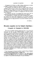 Récentes enquêtes sur les budgets familiaux: l'enquête de Changhaï de 1929-1930