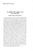 La política del empleo en la Gran Bretaña: el libro blanco del Gobierno