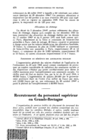 Recrutement du personnel supérieur en Grande-Bretagne