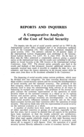 Comparative analysis of the cost of social security