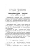 Formación profesional y colocación de los inválidos en Israel