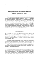 Programas de viviendas obreras en los países de Asia