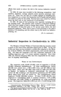 Industrial inspection in Czechoslovakia in 1924