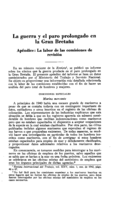La guerra y el paro prolongado en la Gran Bretaña: apéndice: la labor de las comisiones de revision