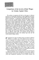 Comparison of the levels of real wages in certain capital cities