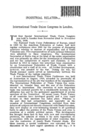 International Trade Union Congress in London