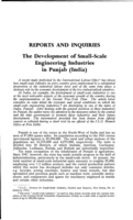 The development of small-scale engineering industries in Punjab ( India)