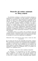 Desarrollo del trabajo asalariado en África tropical