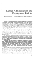 Labour administration and employment policies: conclusions of a technical seminar held in Mexico