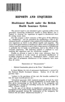 Disablement benefit under the British health insurance system