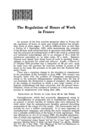 The regulation of hours of work in France