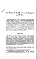 The national health service in england and wales