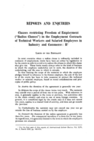 Clauses restricting freedom of employment ("radius clauses") in the employment contracts of technical workers and salaried employees in industry and commerce: II