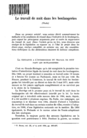 Le travail de nuit dans les boulangeries: [II]