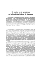 El empleo en la agricultura de la República Federal de Alemania