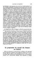 La progression du travail des femmes en U.R.S.S.