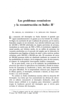 Los problemas económicos y la reconstrucción en Italia: II