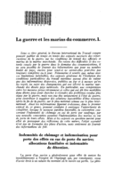 La guerre et les marins du commerce: I