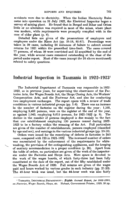Industrial inspection in Tasmania in 1922-1923