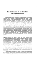 La distribución de los beneficios de la productividad