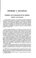 Cambios en la estructura de los salarios: análisis internacional