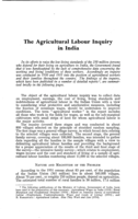 The agricultural labour inquiry in India