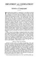 Statistics of unemployment