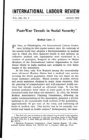 Post-war trends in social security: medical care. I