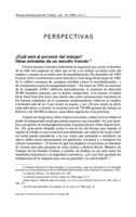 ¿Cuál será el porvenir del trabajo?: ideas extraídas de un estudio francés
