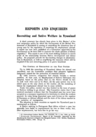 Recruiting and native welfare in Nyasaland