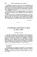 L'enseignement professionnel en Russie de 1924 à 1927